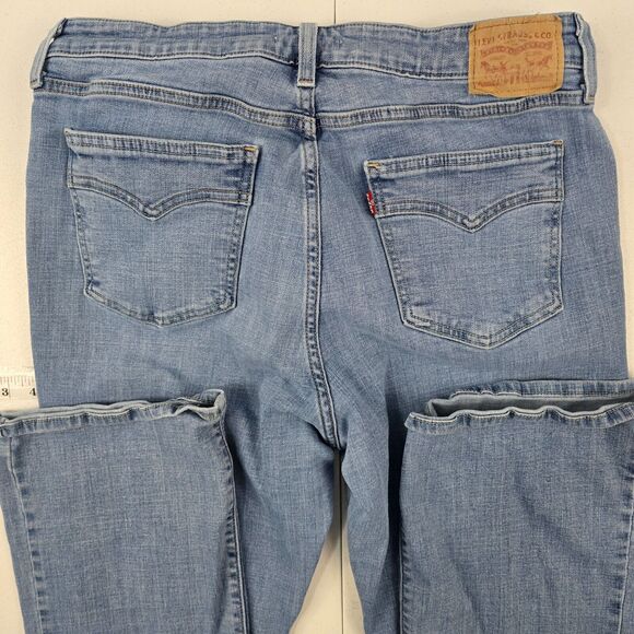 Levi's 725 high rise bootcut jeans blue denim 33 light wash‎ womens 4640 - Picture 4 of 13